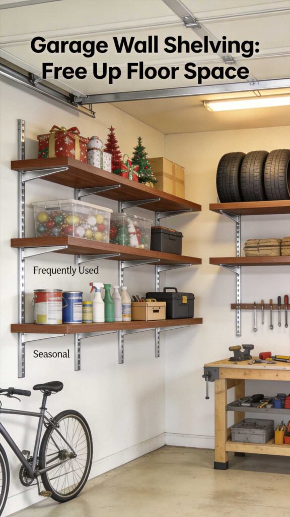 garage organization ideas to maximize storage space with shelves and wall storage