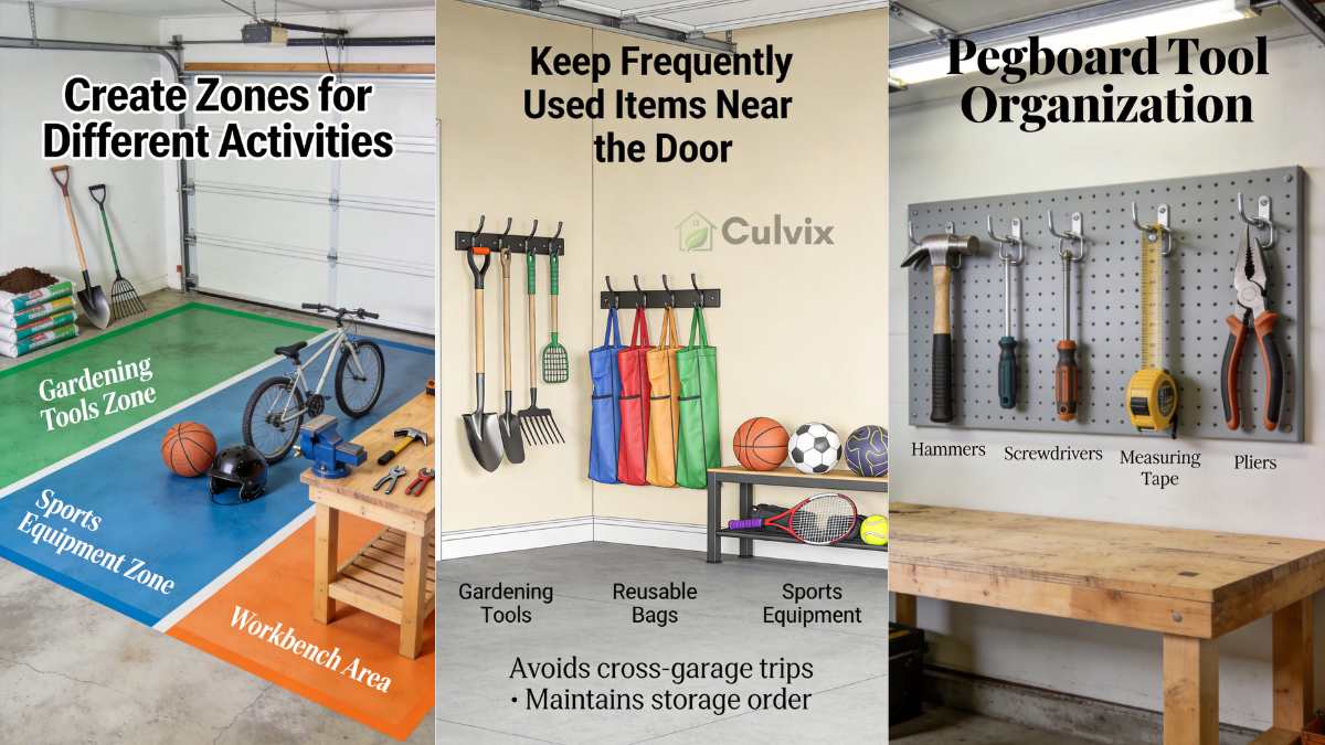 garage organization ideas to maximize storage space with shelves and wall storage