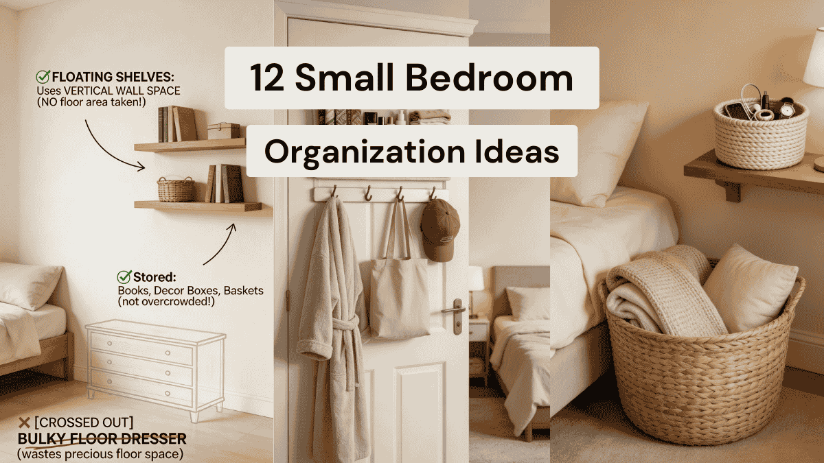 12 Small Bedroom Organization Ideas